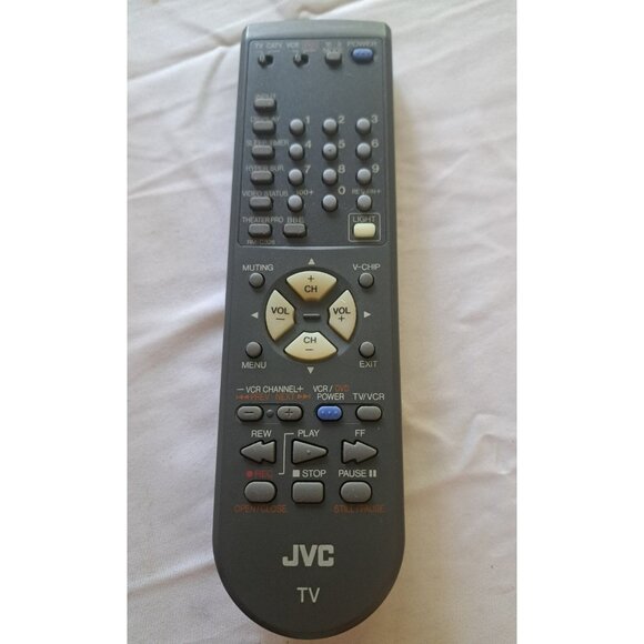 Genuine OEM JVC TV Television Remote Control R6P / R6PU OR IEC R6 Black Original - Picture 1 of 1